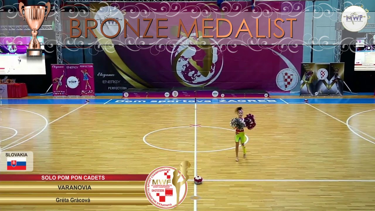 SOLO POM PON CADETS BRONZE MEDALIST: VARANOVIA, GRETA GRACOVA, SLOVAKIA