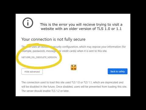 How to fix client side chrome error NET::ERR_SSL_OBSOLETE_VERSION (NETERR_SSL_OBSOLETE_VERSION)
