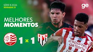 NÁUTICO 1 X 1 ATLÉTICO-GO | MELHORES MOMENTOS | 21ª RODADA BRASILEIRÃO SÉRIE B | ge.globo