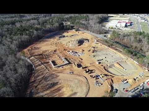 Chatham Grove Elementary School Drone Flyover 12-18-18