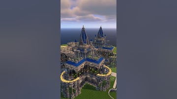 [100+ HOURS] Minecraft Lapis Temple Castle Build Timelapse Tutorial Guide Huge Wizard Tower Upgrade