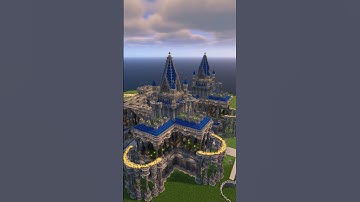 [100+ HOURS] Minecraft Lapis Temple Castle Build Timelapse Tutorial Guide Huge Wizard Tower Upgrade