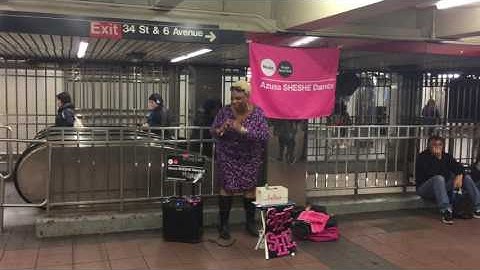 Azusa SheShe Dance at 34St & 6 Avenue subway station