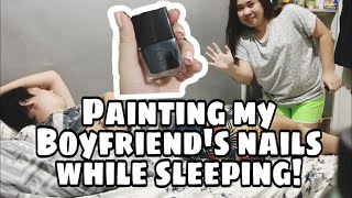 vlog ✿⁠ prank: Painting my Boyfriend’s nails while he’s sleeping! WAS IT A FAIL??!! | Jade Venice