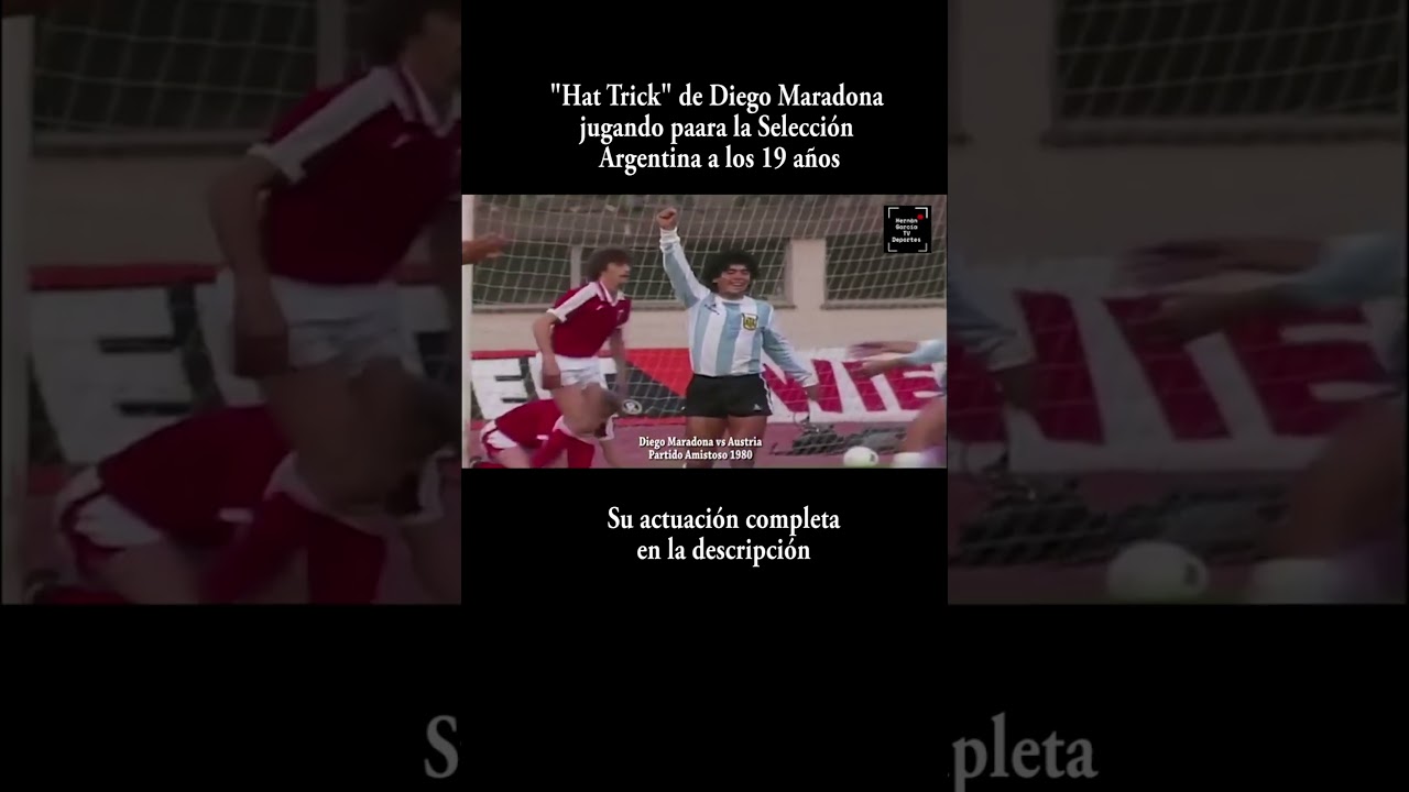 Hat trick de Diego contra Austria a los 19 añosjugando para la 