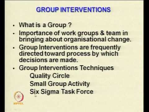 mod 02 lec 23 intervention strategies for organization development individual group organizational interventions