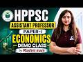 HPPSC | Assistant Professor | Paper- I | Economics | Demo Class | by Roshni mam