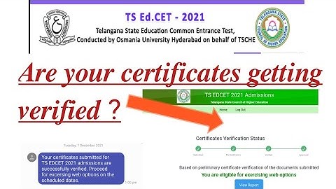 TS EDCET 2021|| Certificate verification status|| Certificates are getting verified 😃😃||EDCET.