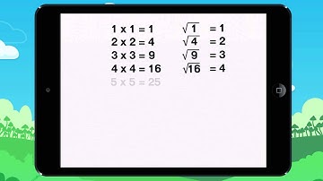 Learn the square roots of 1, 4, 9, 16, 25, 36, 49, 64, 81, and 100! Lesson