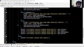 "Konversi Suhu" Bahasa C Tugas Besar Pemrograman