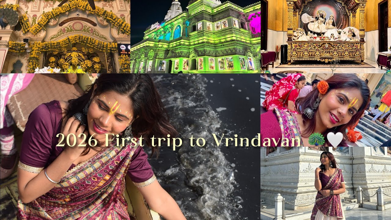 2026 first trip to Vrindavan 🦚🪷😍