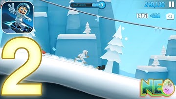 Ski Safari 2: Gameplay Walkthrough Part 2 - Level 4-5 Completed (iOS, Android)
