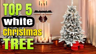 White Christmas Tree with Lights Pre Lit ft