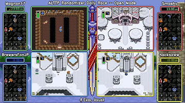 Magnon17 vs TGH vs BrewersFanJP vs hacksaww, Open. ALTTP Randomizer Daily Race