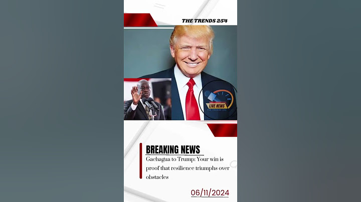Former Kenyan deputy president Gachagua's congratulatory message to Donald Trump's win#uselection