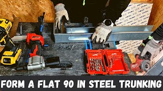 Download Lagu How to Make a Flat 90 Degree Bend in 75 x 75 Steel Trunking using 3 cutting methods MP3