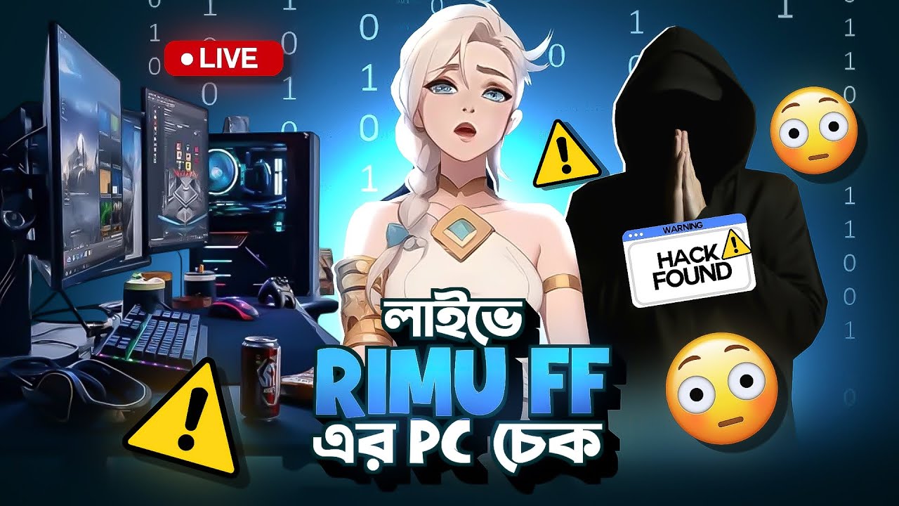 লাইভে RIMU FF এর PC চেক !