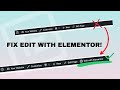 Fix the Edit With Elementor Button Not Showing - Quick &amp; Simple Fix!
