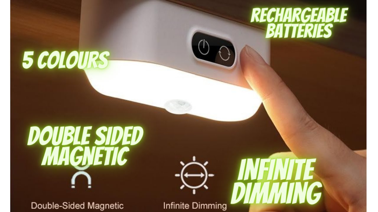 LED Desk Lamp Magnetic Table Lamp Study Cabinet Light USB Rechargeable Dimming Dormitory  