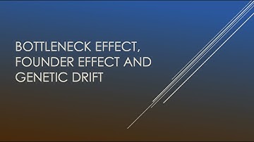 Genetic Drift: Bottleneck Effect and Founder Effect | Biology |