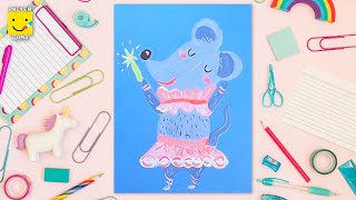 Мышка-балерина - урок рисования для детей от 4 лет, гуашь, как нарисовать, рисуем дома поэтапно Мышка-балерина - урок рисования для детей от 4 лет, гуашь, как нарисовать, рисуем дома поэтапно