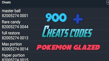 Pokemon glazed cheat codes || cheats codes