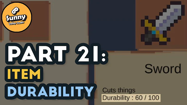 Item durability P1 - Inventory System in Unity tutorial P21