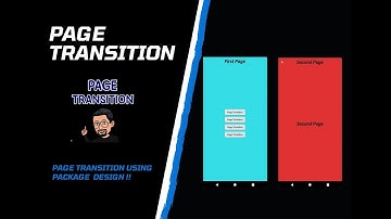 Page Transition with flutter || Simple tutorial || Page transition animation using package
