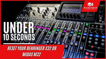 How to RESET the Behringer x32 Scene or console