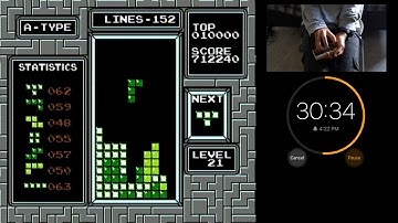 [NES Tetris] 6th 1.1 and Former PB - 1,184,960 (41st Maxout)
