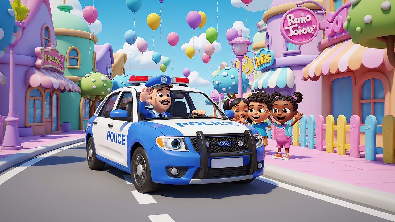 El Brillante Coche de Policía Hace ¡Pi Pi Pi! | Canciones de Vehículos y Héroes de la Ciudad