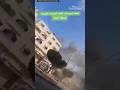 Moment airstrike rocks ambulance carrying injured in Gaza