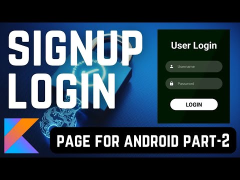 Kotlin | Create Signup Page And Login Page In Android Studio | SQLite Database Android Studio | #2