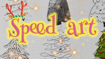 CHRISMAS ART | HOW TO DRAW A CHRISTMAS TREE | SPEED ART | GOUACHE TUTORIAL | ART VADER 2022 UPDATED