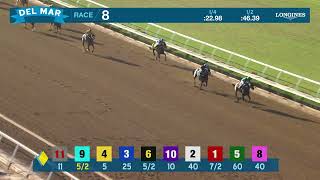 Soda wins race 8 at Del Mar 8/23/26