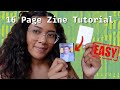 Make a 16 page zine template included