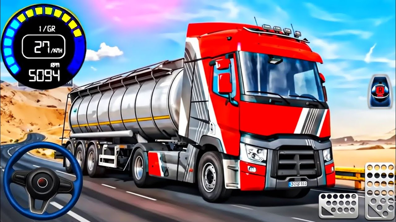 Truck Simulator US :Oil Tanker - Truck Transporter Driving - Android Gameplay