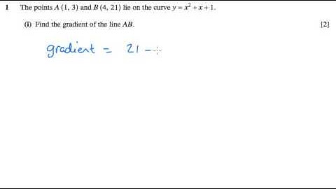 AS Pure Maths - Coordinate geometry OCR C1 May 2006 q1i