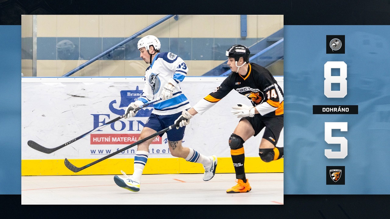 SESTŘIH: HBC Plzeň vs. HBC Tygři Mladá Boleslav 8:5, Extraliga Hokejbalu 2025/26