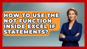 How To Use The NOT Function Inside Excel IF Statements? - Docs and Sheets Pro