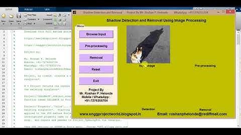 Shadow Detection and Removal using Image Processing