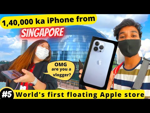 Buying iPhone 13 Pro Max from World&rsquo;s first floating Apple store Singapore 2022 | Price?