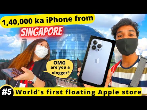 Buying iPhone 13 Pro Max from World’s first floating Apple store Singapore 2022 | Price?