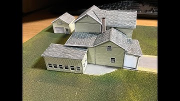 Model RR N Scale Update #55 - Scratch build a multi section house made of cardboard.