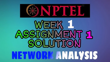 NPTEL Network Analysis || Week 1 || Assignment 1|| #MMOffice