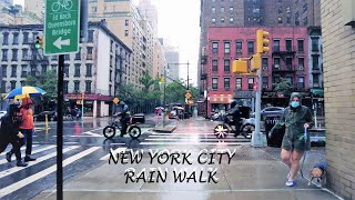 [4K] Rain Walk in New York City Upper East Side (ASMR)