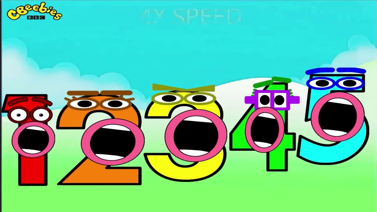 Numberblocks Intro 2022 but Cartoon numbers says ooooooooo 1x to 4x SPEED Version