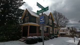 Springtime Walk in Jamestown NY, Heading South on Prendergast Avenue to Downtown, March 2024