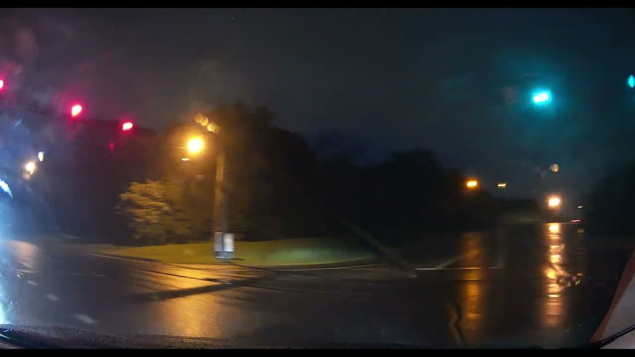 Nashville Night Drive Ambience & Traffic Sounds | 5 Minute White