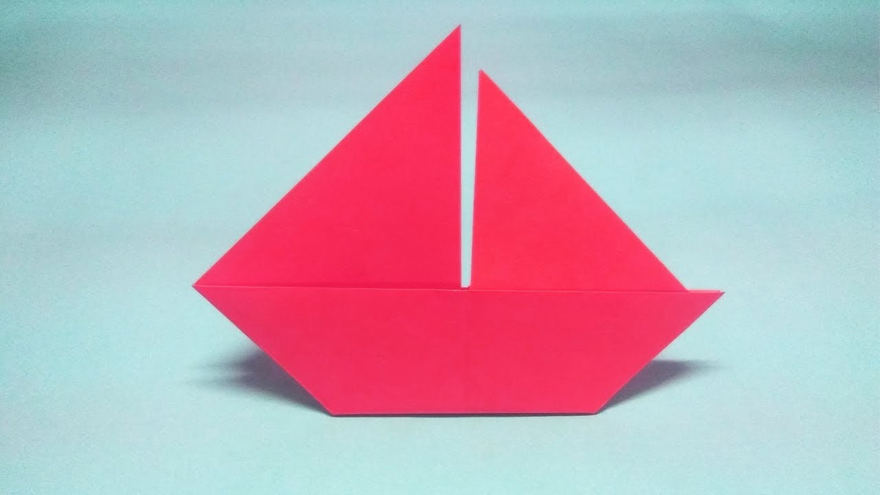 Download Origami Tutorial: Origami Sailboat (2D) Easy Origami Paper Boat Tutorial for Kids | DIY Paper ...